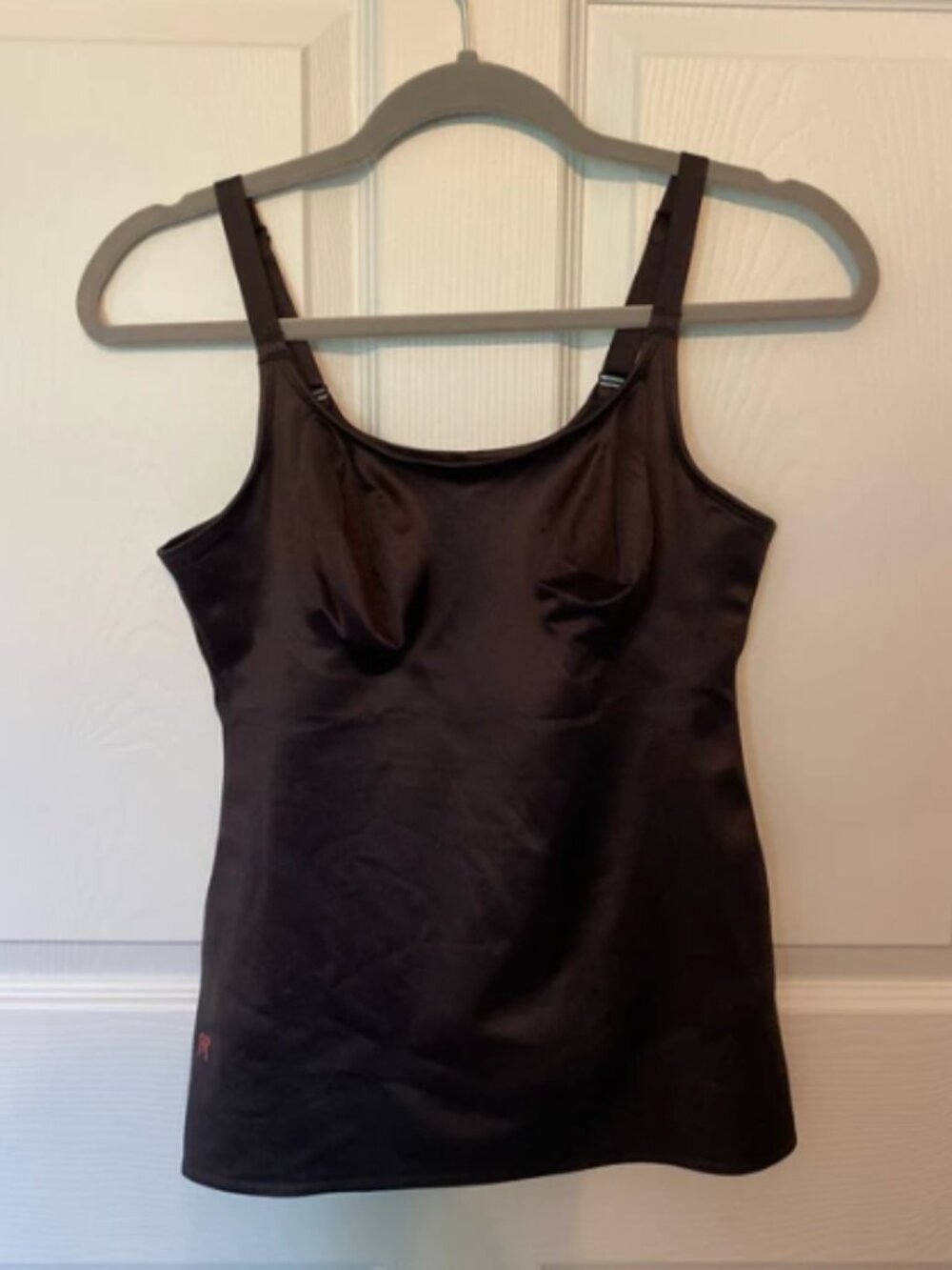 Ruby Ribbon Black Shaping Cami Tank Top, Size 36 Women's